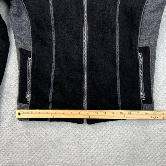 Kuhl Womens Alfpaca Hoodie Fleece Full Zip Black/Gray Outdoor Warm Wear Medium - Picture 9 of 16